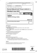 2025 Pearson Edexcel Level 1&sol;Level 2 GCSE 1IN0&sol;4H   Italian PAPER 4&colon; Writing in Italian 
