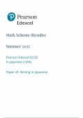 2025 Pearson Edexcel GCSE Japanese Mark Scheme Paper 4 &lpar;1JAO&sol;4F&colon; Writing in Japanese&rpar;