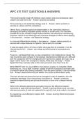 WPC 470 TEST QUESTIONS & ANSWERS