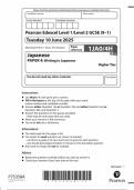 2025 Pearson Edexcel GCSE Japanese Paper 4 &lpar;1JAO&sol;4H&colon; Writing in Japanese&rpar;