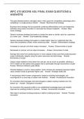 WPC 470 MOORE ASU FINAL EXAM QUESTIONS & ANSWERS