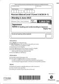 2025 Pearson Edexcel Level 1&sol;Level 2 GCSE 1JA0&sol;3H  Japanese PAPER 3&colon; Reading and understanding in Japanese  Higher Tier 