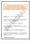 BMS 445 EXAM 1 PRACTICE QUESTIONS WITH 100&percnt; CORRECT ANSWERS &vert; LATEST VERSION 2025&sol;2026&period;