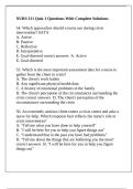 NURS 311 Quiz 1 Questions With Complete Solutions