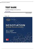 Test Bank for Negotiation&colon; Readings&comma; Exercises and Cases 7th Revised ed&period; Edition by Roy J Lewicki &vert;ISBN&colon; 9780077862428&vert; Guide A&plus;