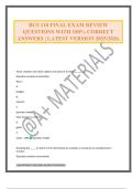 BUS 110 FINAL EXAM REVIEW QUESTIONS WITH 100&percnt; CORRECT ANSWERS &vert; LATEST VERSION 2025&sol;2026&period;