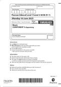 2025 Pearson Edexcel Level 1&sol;Level 2 GCSE  1MU0&sol;03Music COMPONENT 3&colon; Appraising 