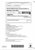 2025 Pearson Edexcel GCSE Japanese Paper 3 &lpar;1JAO&sol;3F&colon; Reading and understanding in Japanese&rpar;