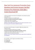 New York Fire Lieutenant Promotion Exam  Questions And Correct Answers &lpar;Verified  Answers&rpar; Plus Rationales 2026 Q&A &vert;  Instant Download Pdf 