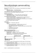 Samenvatting neurofysiologie