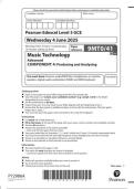 Pearson Edexcel a level Music Technology &vert;question paper&vert;2025&vert;9MT0&sol;41&vert;