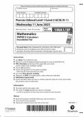 2025 Pearson Edexcel GCSE Mathematics Paper 3 &lpar;1MA1&sol;3F&colon; Calculator&rpar;