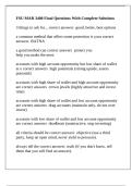 FSU MAR 3400 Final Questions With Complete Solutions