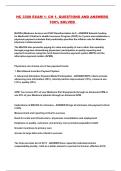 HC 3308 EXAM 1- CH 1&period; QUESTIONS AND ANSWERS 100&percnt; SOLVED 
