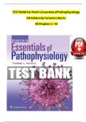 Porth's Essentials of Pathophysiology&comma; 5th Edition&comma; Complete Test Bank &lpar;Chapters 1-52&rpar;