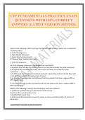 CFP FUNDAMENTALS PRACTICE EXAM QUESTIONS WITH 100&percnt; CORRECT ANSWERS &vert; LATEST VERSION 2025&sol;2026&period;