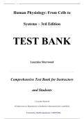 Test Bank &mdash; Human Physiology&colon; From Cells to Systems&comma; 3rd Canadian Edition &mdash; Lauralee Sherwood