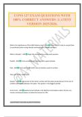 CONS 127 EXAM QUESTIONS WITH 100&percnt; CORRECT ANSWERS &vert; LATEST VERSION 2025&sol;2026&period;