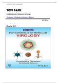 Test Bank for Fundamentals of Molecular Virology 3rd Edition by Christopher D. Richardson |ISBN: 9781119885863| Guide A+