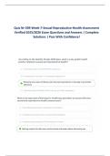 Quiz Nr-509-Week-7-Sexual-Reproductive-Health-Assessment Verified 2025&sol;2026 Exam Questions and Answers &vert; Complete Solutions &vert; Pass With Confidence&excl;