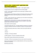 DANTE LEVEL 2 EXAMS SCRIPT QUESTIONS AND SOLUTIONS MARKED A&plus;