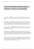 Exam Prep&colon; Module 8 &ndash; Eolian Systems&colon; Processes&comma; Features&comma; and Examples