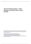 ATP-CTP STUDY PACK &ndash; FAST REVIEW FOR WRITTEN & FINAL EXAMS