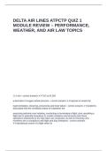 DELTA AIR LINES ATPCTP QUIZ 1 MODULE REVIEW &ndash; PERFORMANCE&comma; WEATHER&comma; AND AIR LAW TOPICS