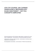 ATP-CTP COURSE AIR CARRIER OPERATIONS & METEOROLOGY EXAM CHEATSHEET &ndash; KEY FAA CONCEPTS SIMPLIFIED