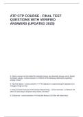 ATP CTP COURSE - FINAL TEST QUESTIONS WITH VERIFIED ANSWERS &lpar;UPDATED 2025&rpar;