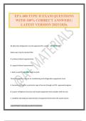 EPA 608 TYPE II EXAM QUESTIONS WITH 100&percnt; CORRECT ANSWERS &vert; LATEST VERSION 2025&sol;2026&period;