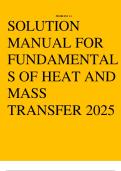 Fundamentals of Heat & Mass Transfer Solution Manual &ndash; 8th Edition by &lpar;Bergman&comma; 2021&rpar; &vert; All 14 Chapters Problems & Answers Covered