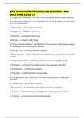 MED CERT COMPREHENSIVE EXAM QUESTIONS AND SOLUTIONS RATED A&plus;