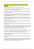 MED CERT TEST PAPER QUESTIONS AND SOLUTIONS RATED A&plus;