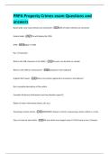 PRPA Property Crimes exam Questions and  answers 
