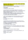 MICHIGAN MECHANIC ACTUAL FINAL PAPER QUESTIONS AND SOLUTIONS RATED A&plus;