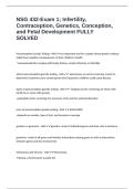 NSG 432-Exam 1&semi; Infertility&comma; Contraception&comma; Genetics&comma; Conception&comma; and Fetal Development FULLY SOLVED