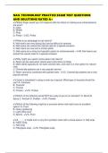 NAIL TECHNOLOGY PRACTICE EXAM TEST QUESTIONS AND SOLUTIONS RATED A&plus;