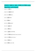 SCALES&colon; HAM-A&comma; GAD&comma; COWS&comma; & CIWA exam  Questions and answers 