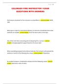 COLORADO FIRE INSTRUCTOR I EXAM QUESTIONS WITH ANSWERS