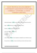 GLST 290 FINAL EXAM-LIBERTY UNIVERSITY QUESTIONS WITH 100&percnt; CORRECT ANSWERS &vert; LATEST VERSION 2025&sol;2026&period;