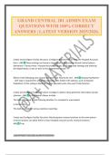 GRAND CENTRAL 201 ADMIN EXAM QUESTIONS WITH 100&percnt; CORRECT ANSWERS &vert; LATEST VERSION 2025&sol;2026&period;