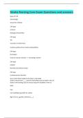 Stroke Nursing Care Exam Questions and answers 