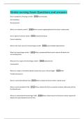 Stroke nursing Exam Questions and answers 