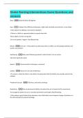 Stroke Nursing Interventions Exam Questions and  answers