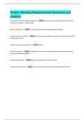 Stroke - Nursing Diagnosis Exam Questions and  answers 