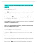 Stroke&colon; Nursing Management Exam Questions and  answers 
