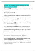 Stroke&colon; Nursing Care and Management Exam  Questions and answers 