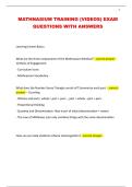 MATHNASIUM TRAINING &lpar;VIDEOS&rpar; EXAM QUESTIONS WITH ANSWERS