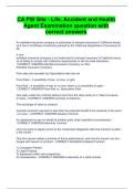 CA PSI Site - Life&comma; Accident and Health Agent Examination question with correct answers&period;
